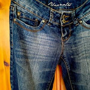 Extreme-low BlueNotes jeans fade design, size 25/32